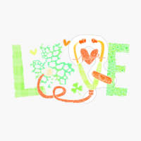 Love Nurse St Patrick's Day Shamrock Heart