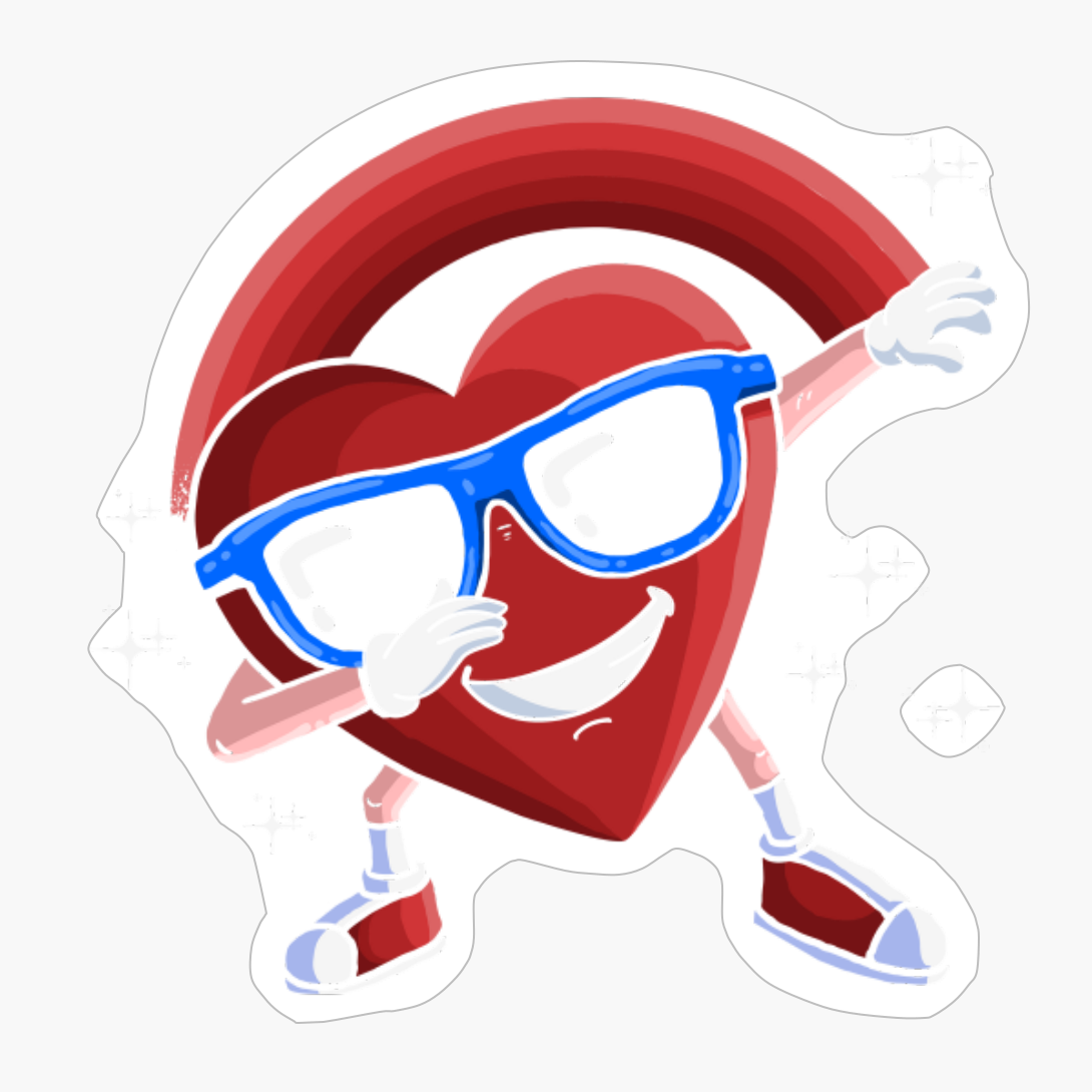 Dabbing Heart Funny Valentine