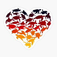 Heart Of Sea Turtles Turtle Lover - Colorful Sea Life