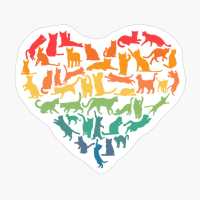 Heart Of Cats Cat Lover - Colorful Pets