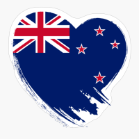 New Zealand Heart Love Flag