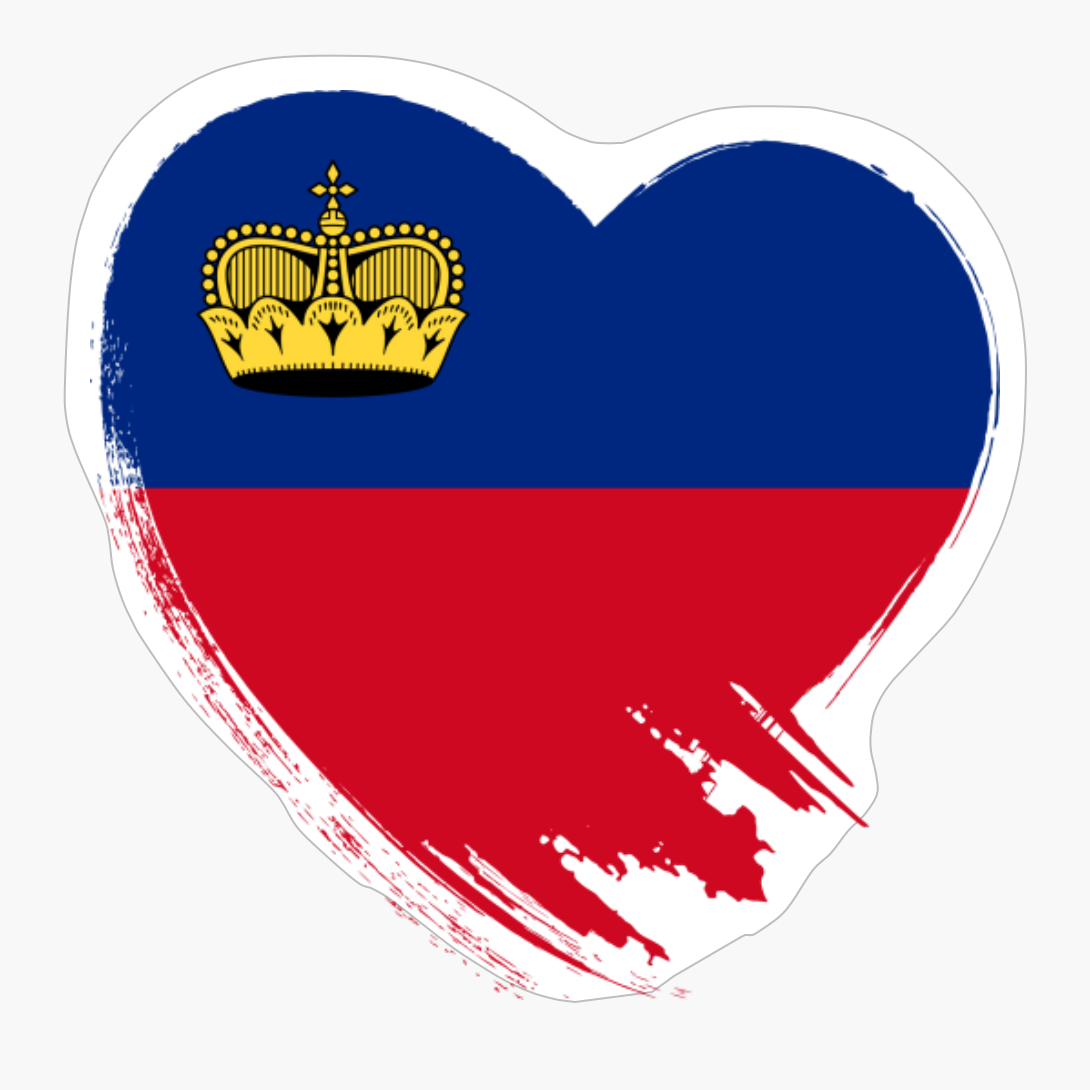 Liechtenstein Liechtensteiner Heart Love Flag
