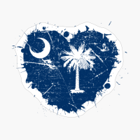 South Carolina South Carolinian Heart Love Flag Pride Heritage Roots