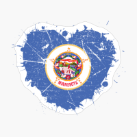 Minnesota Minnesotan Heart Love Flag Pride Heritage Roots