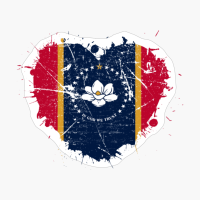 Mississippi Mississippian Heart Love Flag Pride Heritage Roots