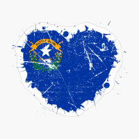Nevada Nevadan Heart Love Flag Pride Heritage Roots