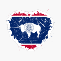 Wyoming Wyomingite Wyomese Wyomingian Heart Love Flag Pride Heritage Roots