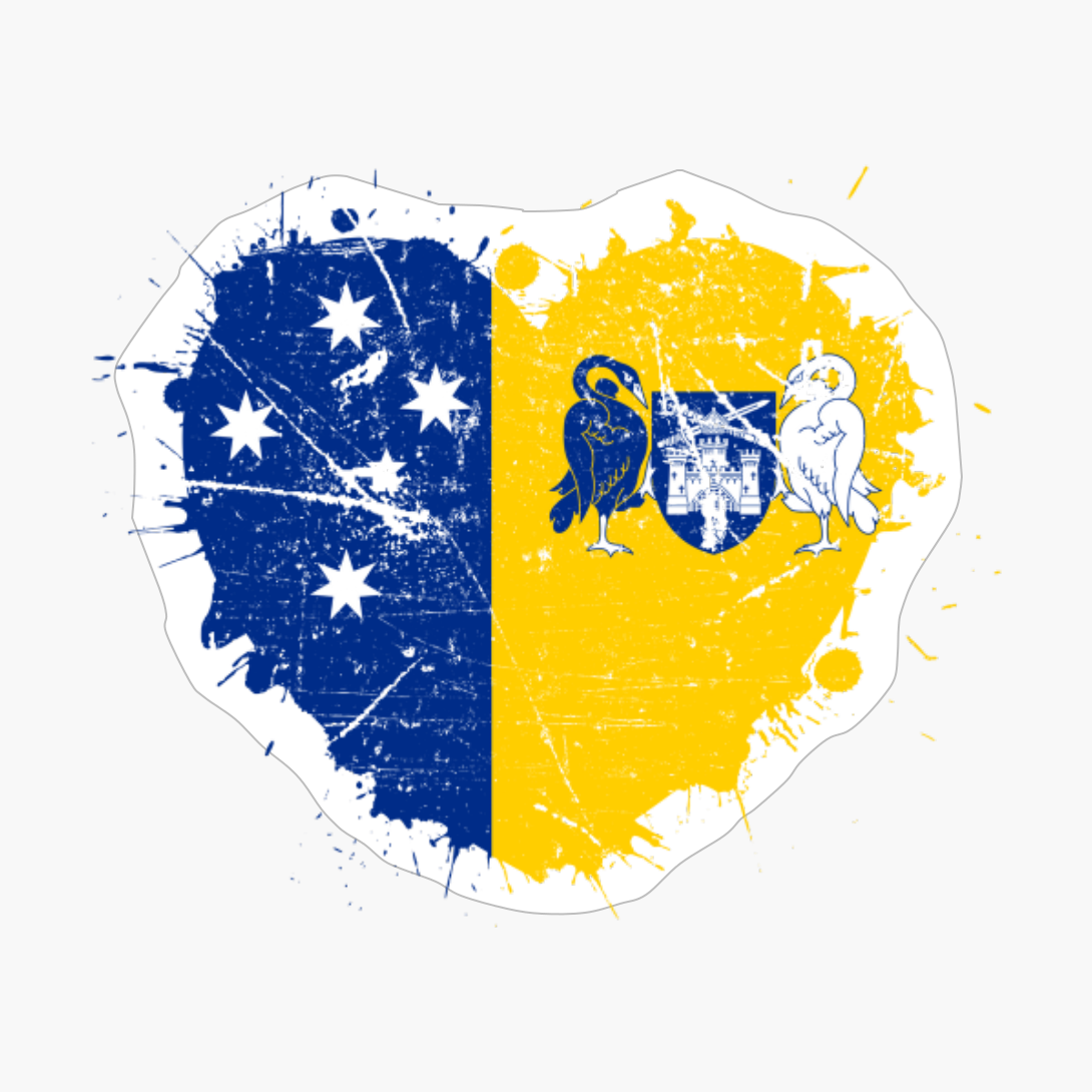 Australian Capital Territory Canberra Heart Love Flag Pride Heritage Roots