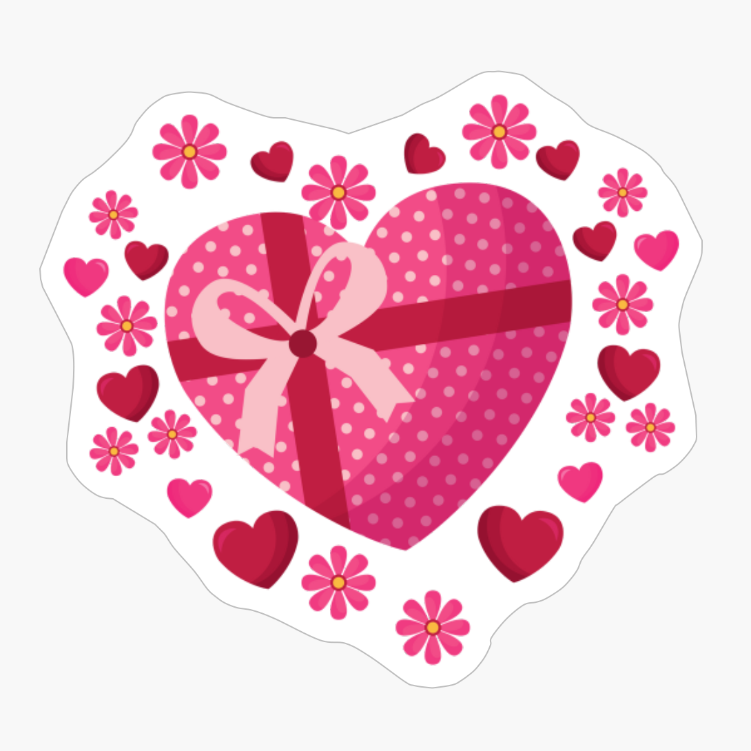 Happy Valentine's Day Pink Heart Balloons