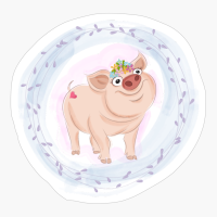 Sweet Baby Girl Pig Smiling