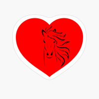 I Love Horses Red Heart Stable Girl Horse Groom Owner Lover