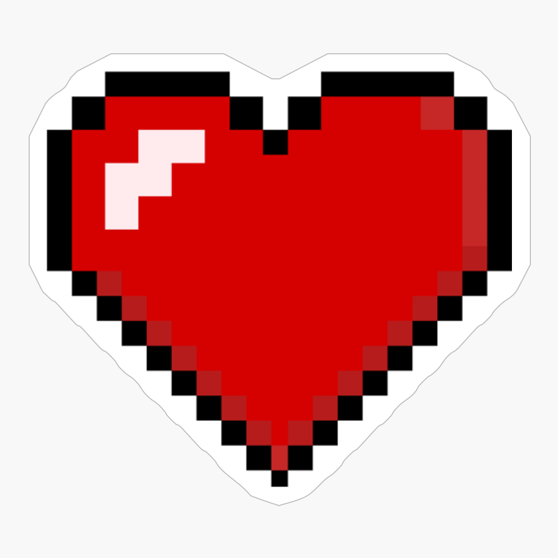 8 Bit LoveHeart Print