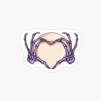 Skeleton Hand Hear Pastel Goth Lover