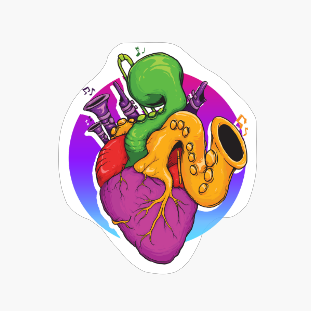 Anatomical Musical Heart Show Your Music Love Women Men