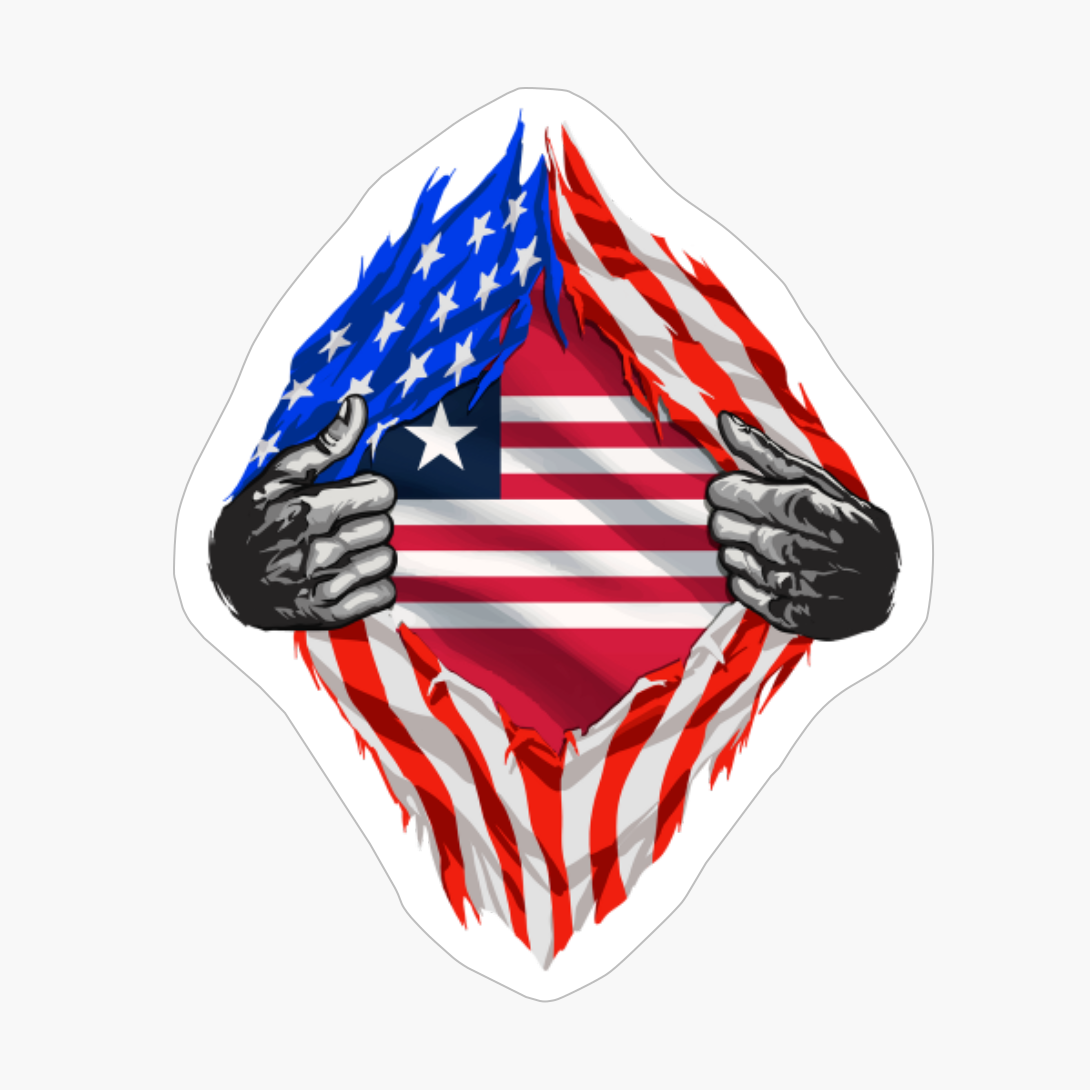 Super Liberian Heritage Liberia Roots USA Flag Gift