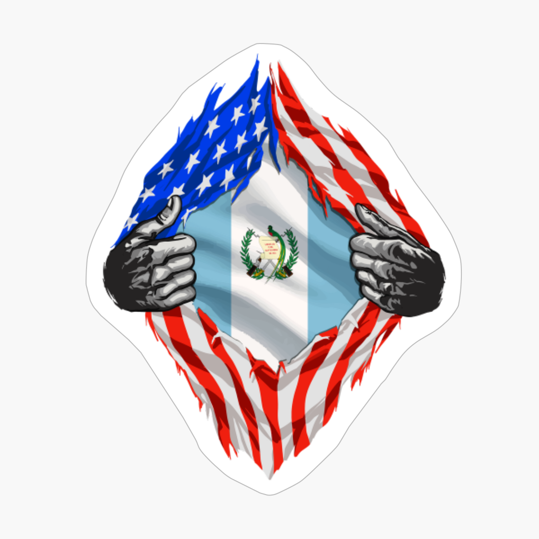 Super Guatemalan Heritage Guatemala Roots USA Flag Gift