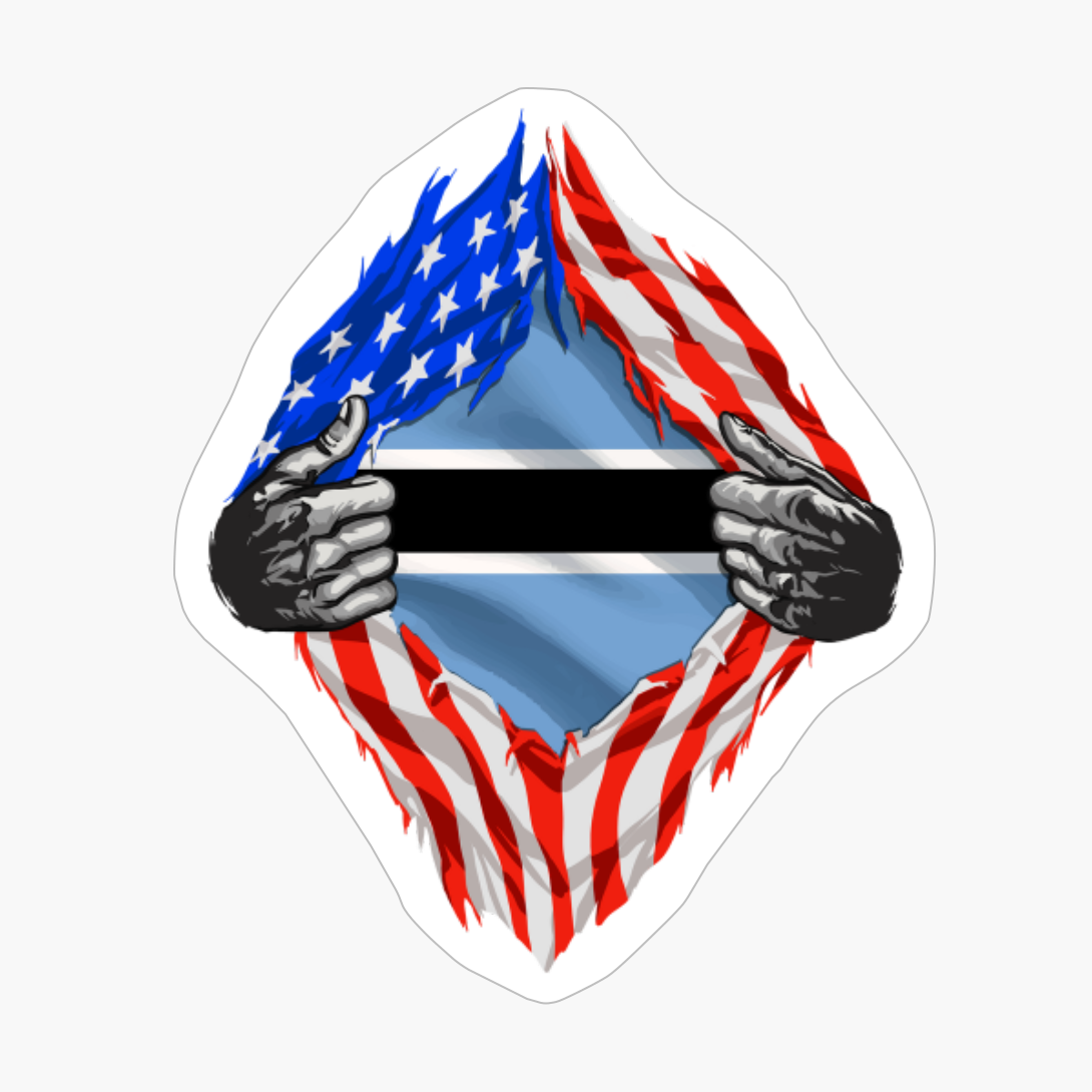 Super Botswanan Heritage Botswana Roots USA Flag Gift