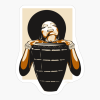 Black Woman Drum Heart