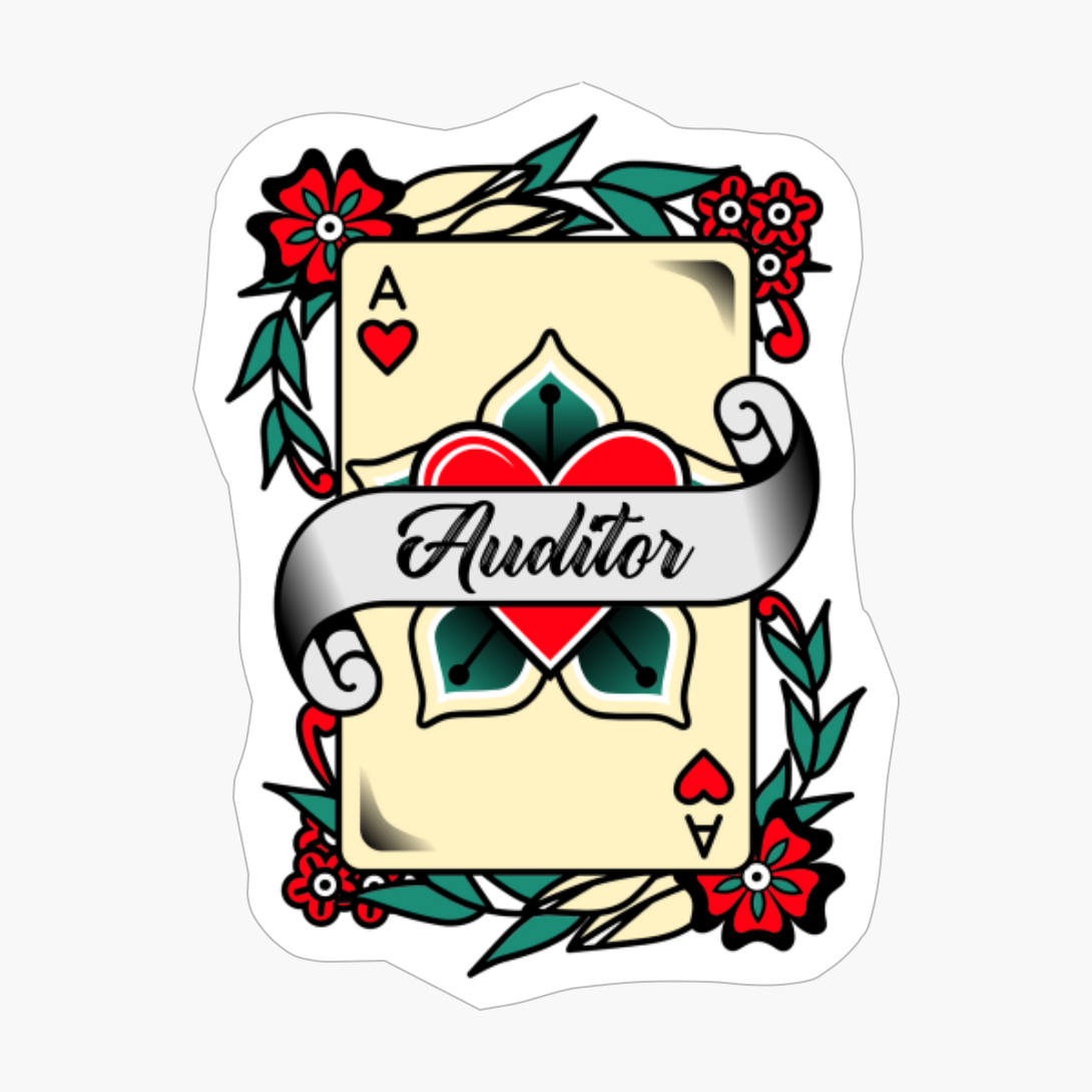 Auditor With An Ace Of Hearts Graphic