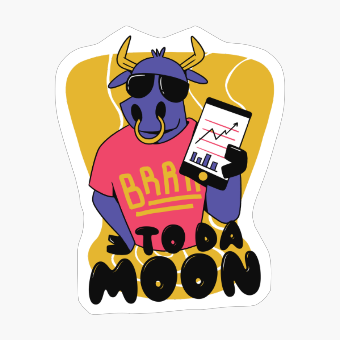 To Da Moon Stock Market Stock Broker Investor Heartbeat