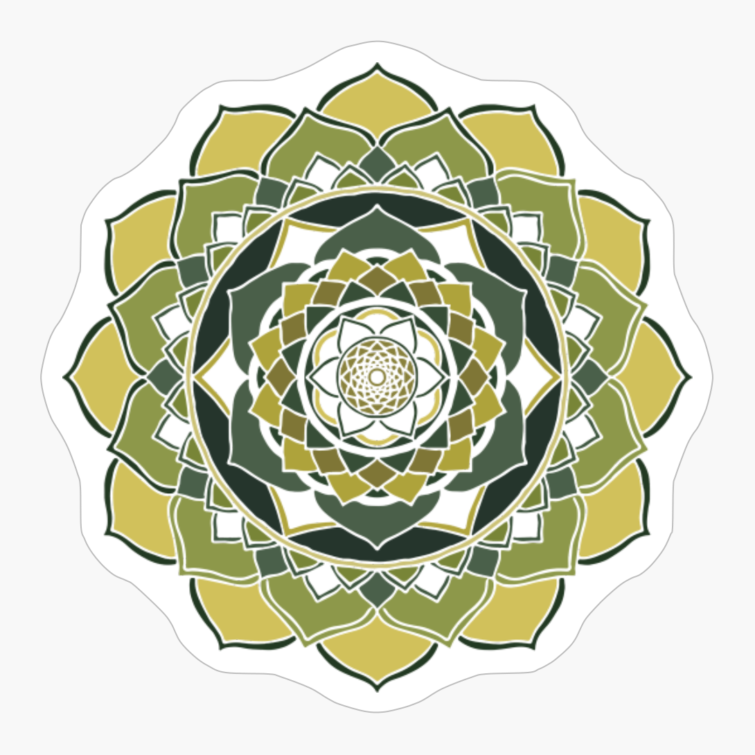Green Heart Chackra Healing Mandala