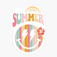 Hello Summer Retro Smiley Face