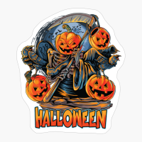 Halloween Scary Evil Pumpkin Funny Pumpkin Head