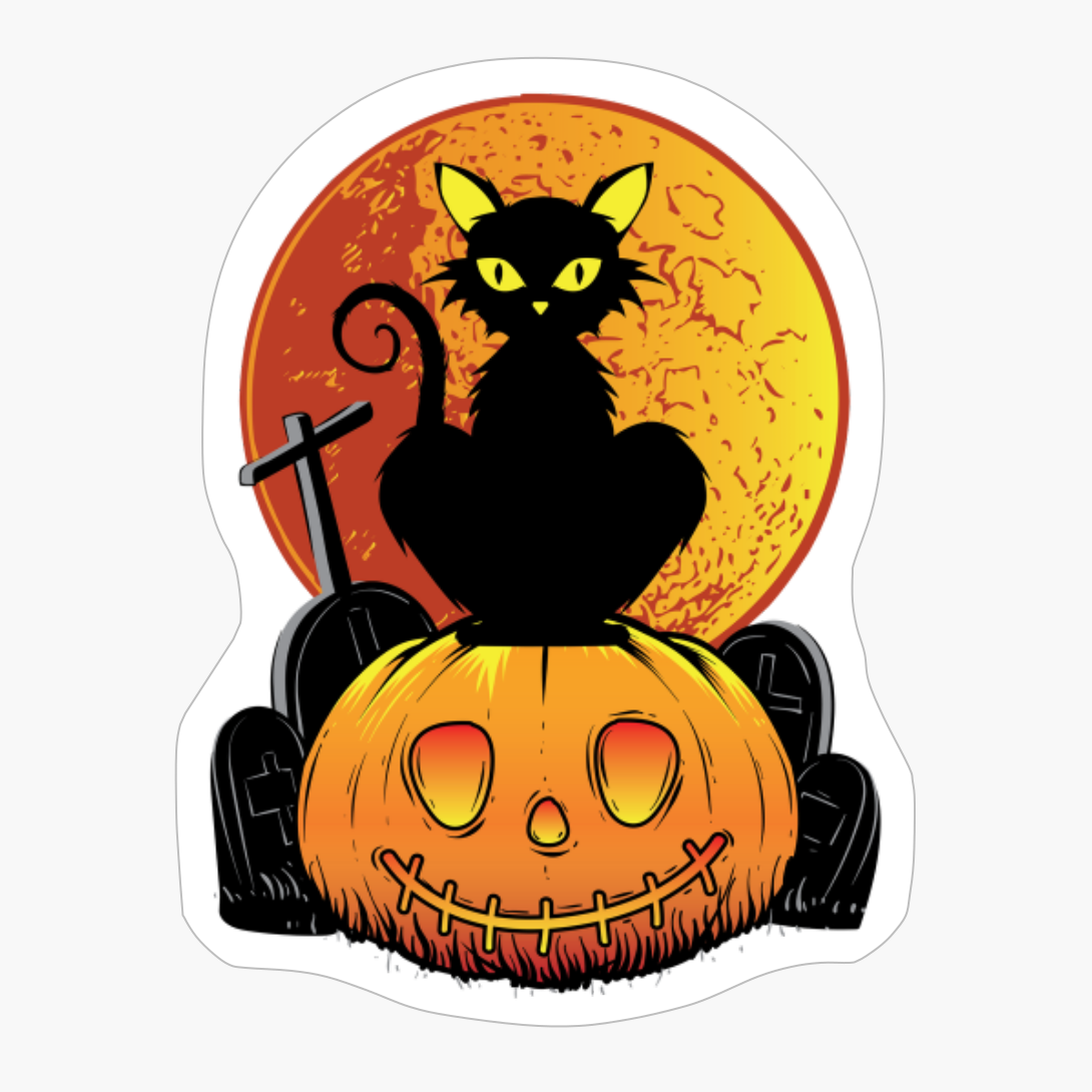 Halloween Scary Evil Pumpkin Funny Pumpkin Head