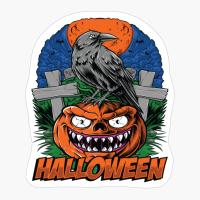 Halloween Scary Evil Pumpkin Funny Pumpkin Head