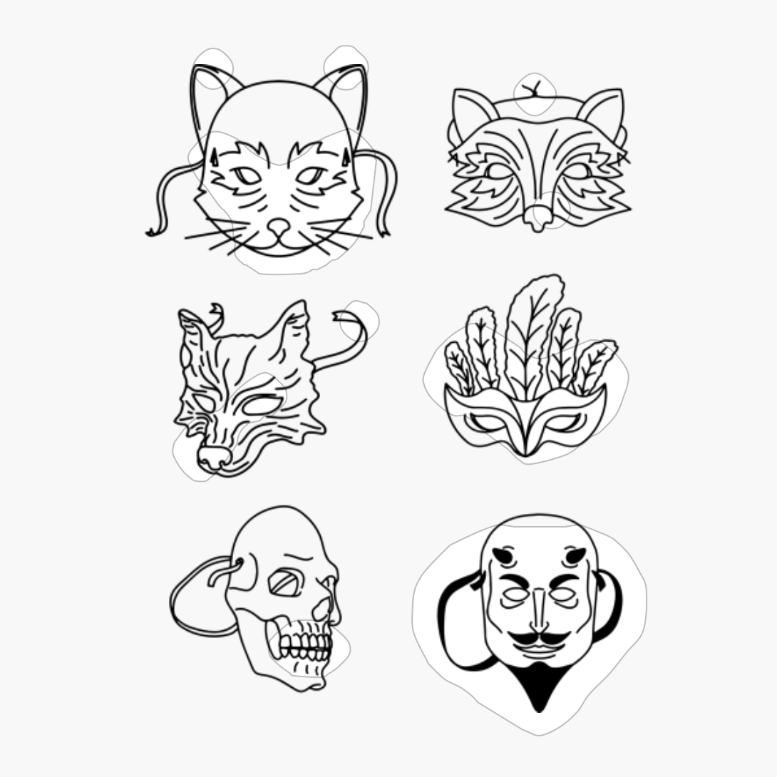 Halloween Masks Halloween Masks Icons Masquerade