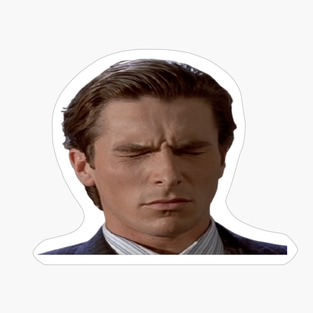 Patrick Bateman, Patrick Bateman Card Scene, Happy Patrick Bateman, American Psycho, American Psycho Meme