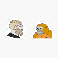 Chad Vs Monkey, Chad Vs Monkey Meme, Yes Chad, Chad Vs Macaco Meme