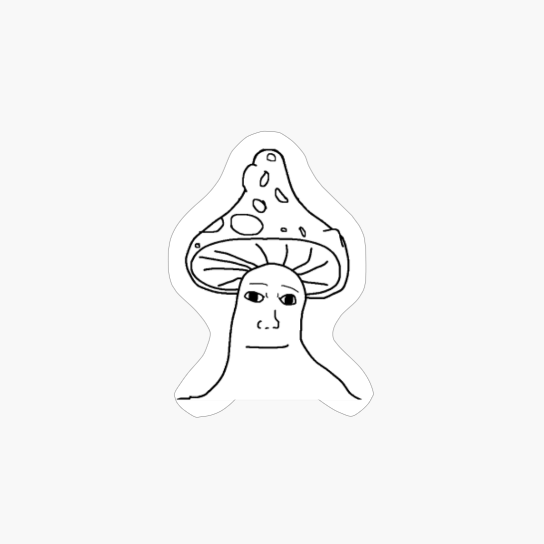 Shroomjak, Mushroom Wojak, Shroomjak Meme, Shroomjak