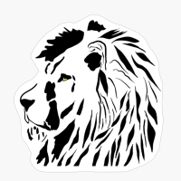 Lion’s Head Face Profile Negative Space
