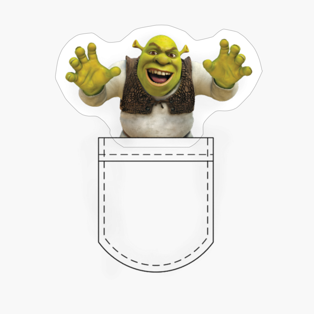 Raised Hands Pocket Shrek