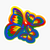 Gay Pride Group Of Flying Butterflies