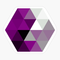 Asexual Pride Faceted Hexagon