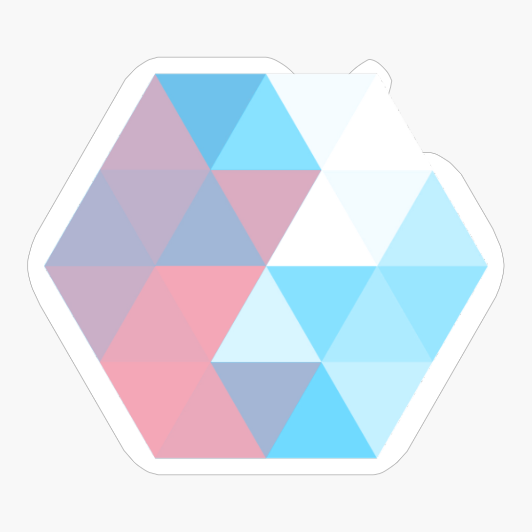 Transgender Pride Faceted Hexagon