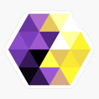 Nonbinary Pride Faceted Hexagon