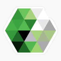 Aromantic Pride Faceted Hexagon