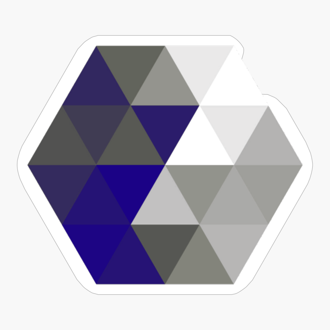 Graygender Pride Faceted Hexagon