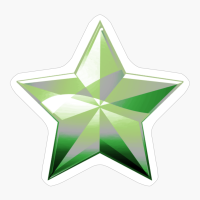 Aromantic Pride Glossy Faceted Star