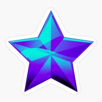 Alexigender Pride Glossy Faceted Star