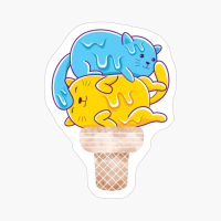 Of Cats, Ice Cream And Cones - Melting Cool Cats