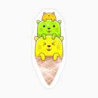 Of Cats, Ice Cream And Cones - Melting Cool Cats