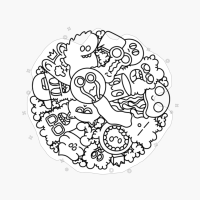 Funky Zany Cartoony Doodle