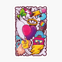 Funky Zany Cartoony Doodle