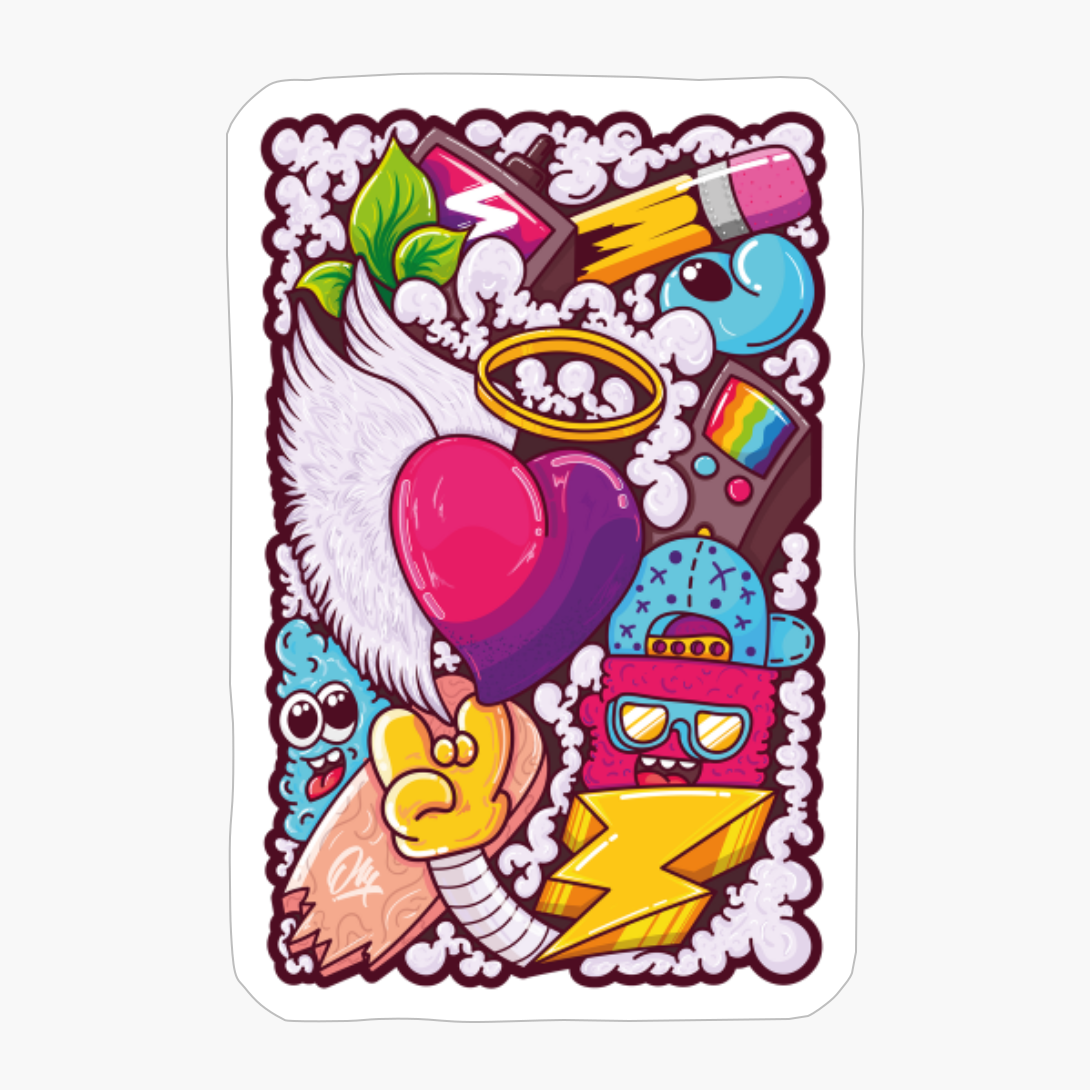 Funky Zany Cartoony Doodle