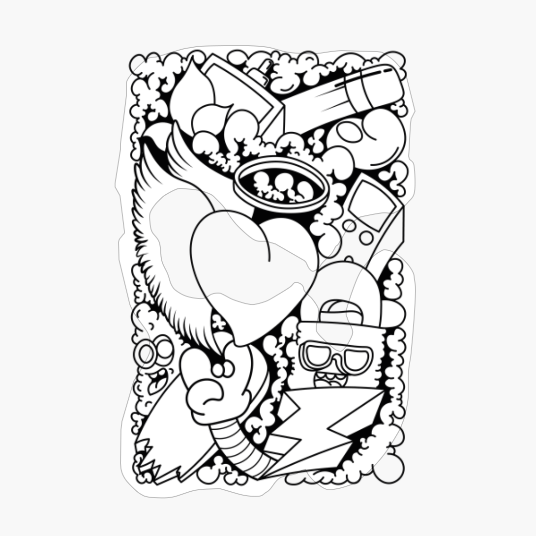 Funky Zany Cartoony Doodle