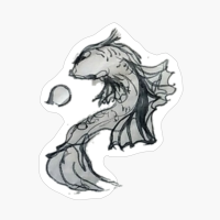 White Koi Fish Swims Around The Reflection Of The Clear, White Moon, Life Goes Always In Spirals And Is Time To Break The Cycle Don't Hesitate And Jump Into The Void